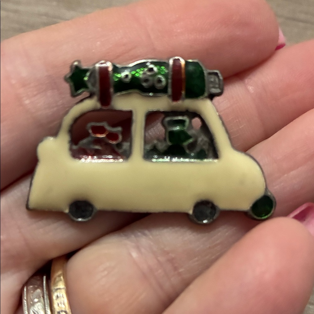 Vintage Car Enamel Pin Holiday